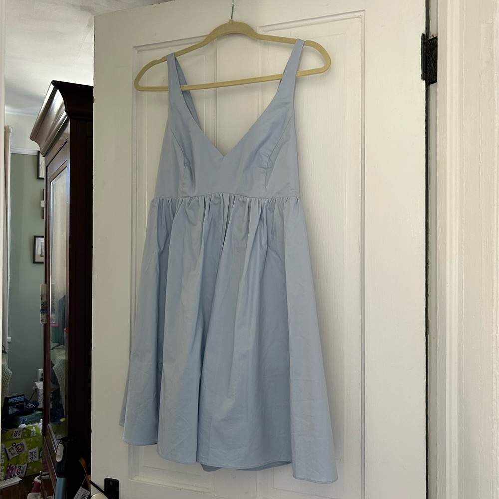 Light Blue Sleeveless Mini Dress